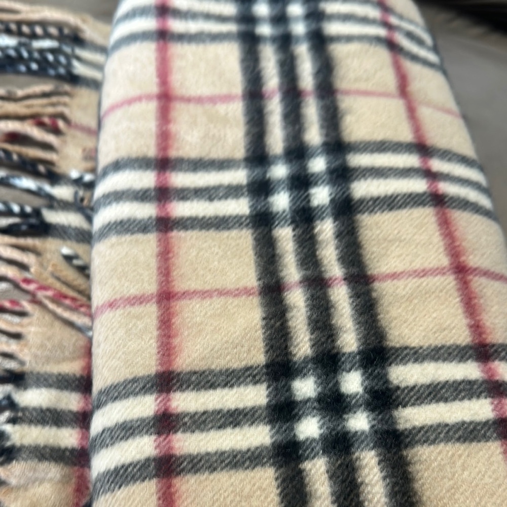 Burberry Classic Beige Plaid Scarf